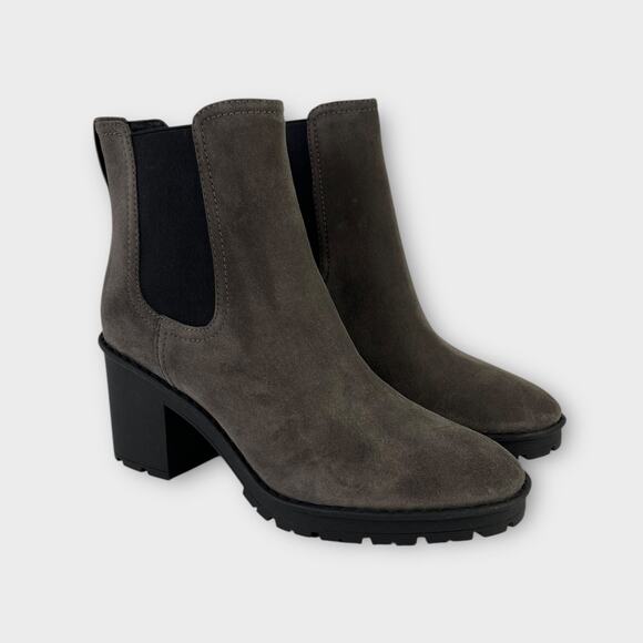 Vince Henderson Suede Ankle Booties Gray Size 9 NEW - Picture 1 of 9